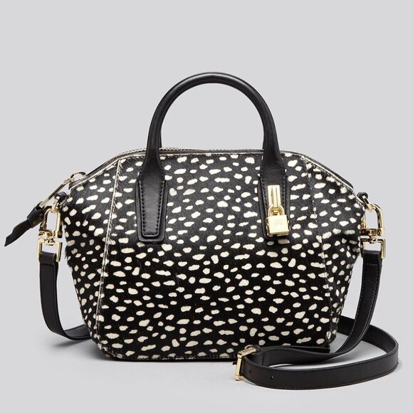 Tory Burch Savannah Pony Hair Dotted Satchel - Picture 5 of 9